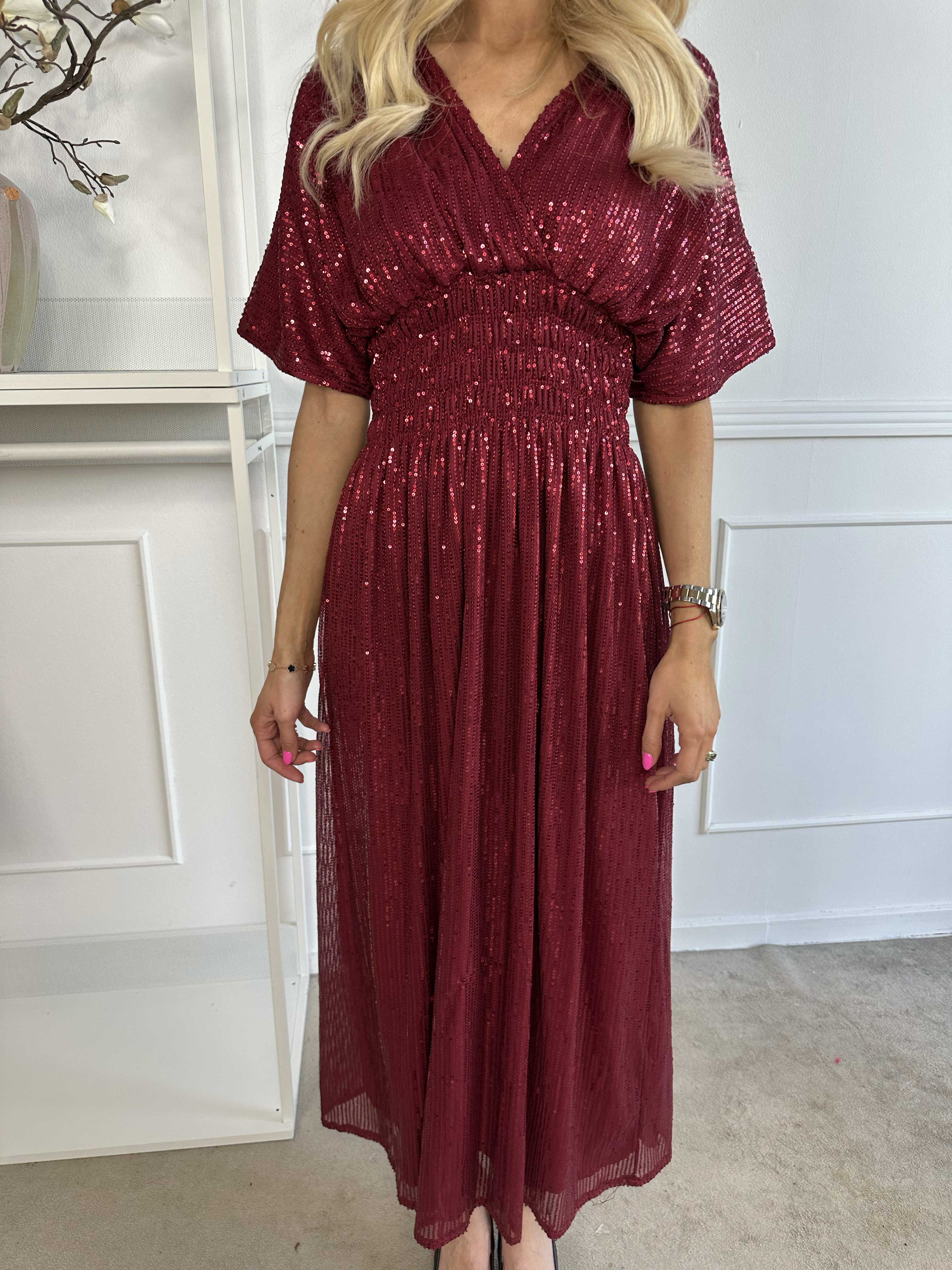 Pams Glitter - Lang smuk kjole med pailletter